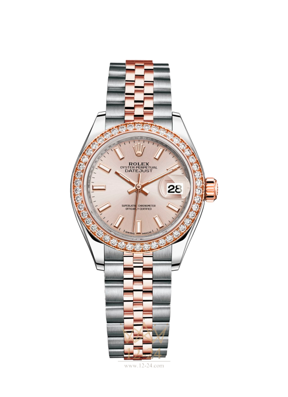 Rolex Lady-Datejust 28 Steel Everose gold and Diamonds 279381rbr-0001