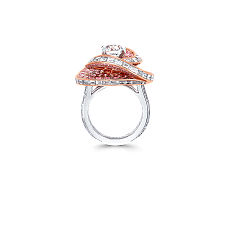 Украшение Graff Swirl Twist Ring Pink and White Diamond RGR519 — additional thumb 3