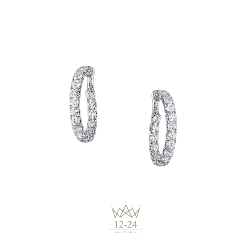 Graff Round Diamond Hoop Earrings RGE542