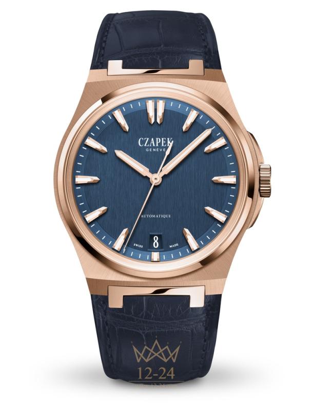Czapek Mount Erebus Deep Blue Rose Gold And Alligator 7003