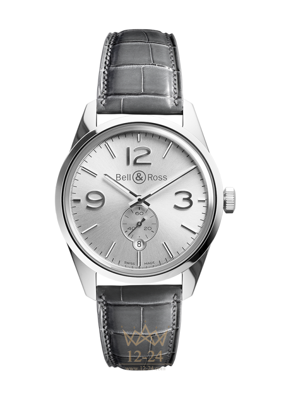 Bell &amp; Ross BR 123 OFFICER SILVER BRG123-WH-ST/SCR