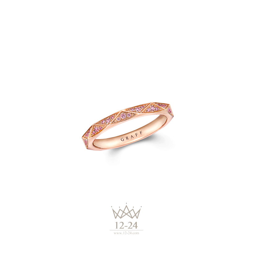 Graff Signature Pave Wedding Band Rose Gold RG35084