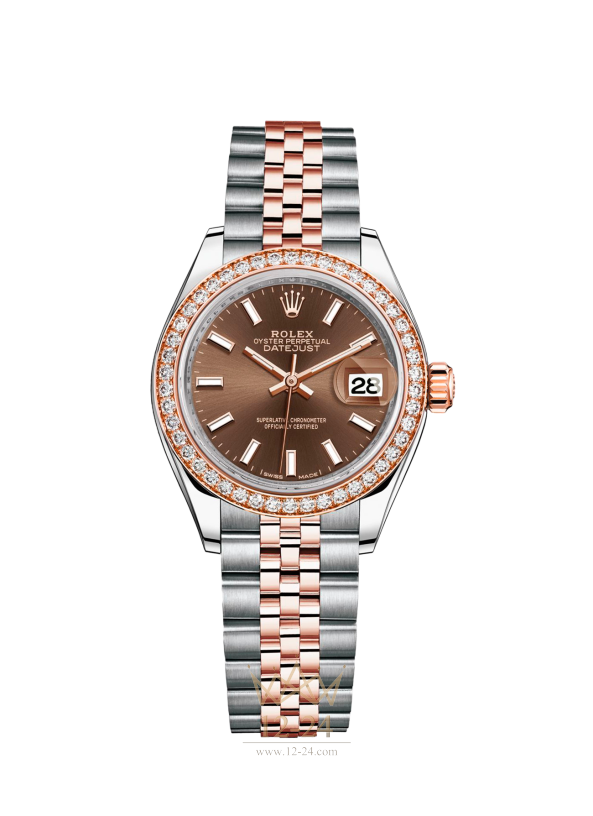 Rolex Lady-Datejust 28 Steel Everose gold and Diamonds 279381rbr-0017