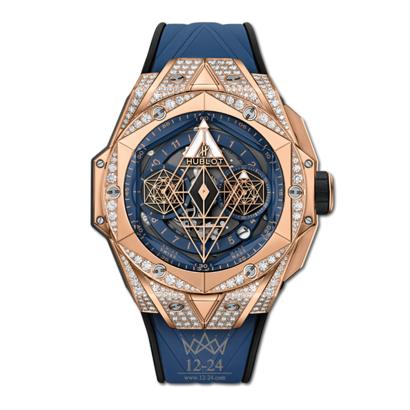Hublot Unico Sang Bleu II King Gold Blue Pave 418.OX.5108.RX.1604.MXM20