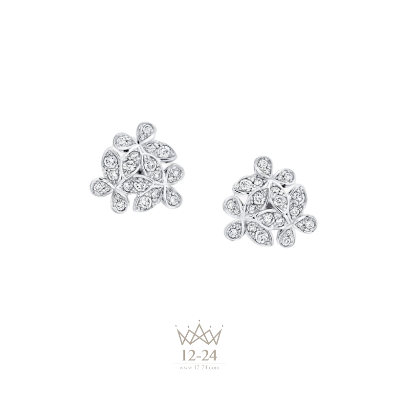 Graff Triple Pavé Butterfly Diamond Mini Stud Earrings RGE1731