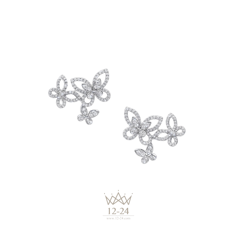Graff Triple Butterfly Silhouette Diamond Earrings RGE1610