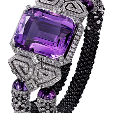 Часы Cartier Clock with a hidden time - Purple HPI00954 — additional thumb 1