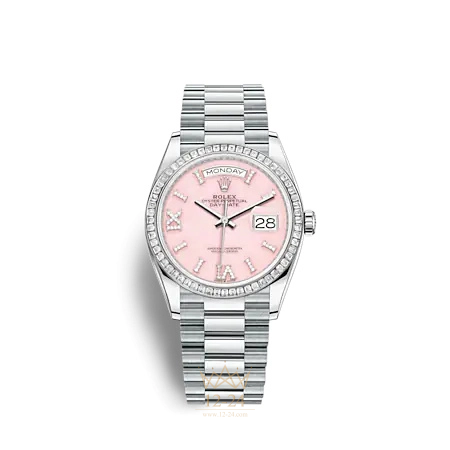 Rolex Day-Date Watch 128396tbr-0009 | 36 mm, Platinum Case, Pink Dial ...
