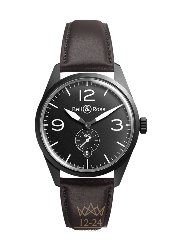 Bell &amp; Ross BR 123 ORIGINAL CARBON BRV123-BL-CA/SCA