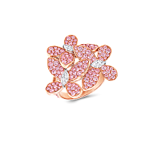 Украшение Graff Triple Pave Butterfly Ring Pink and White Diamond RGR398 — main thumb