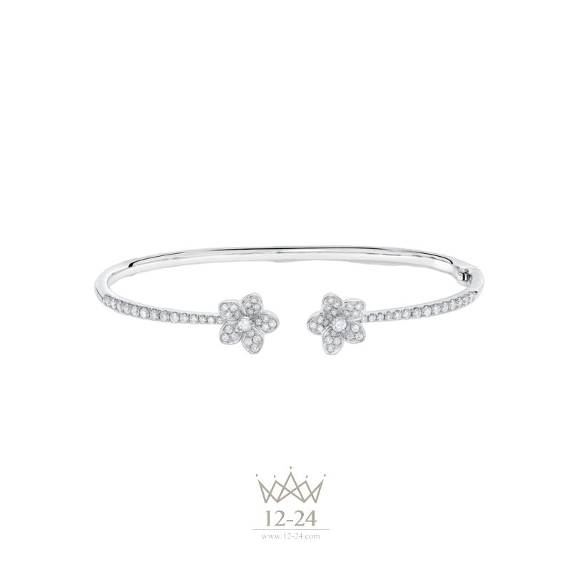 Graff Wild Flower Open Pavé Diamond Bangle RGB540ALL