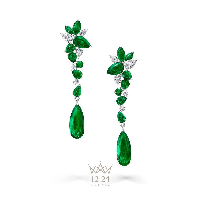 Graff Emerald and Diamond Earrings GE28193