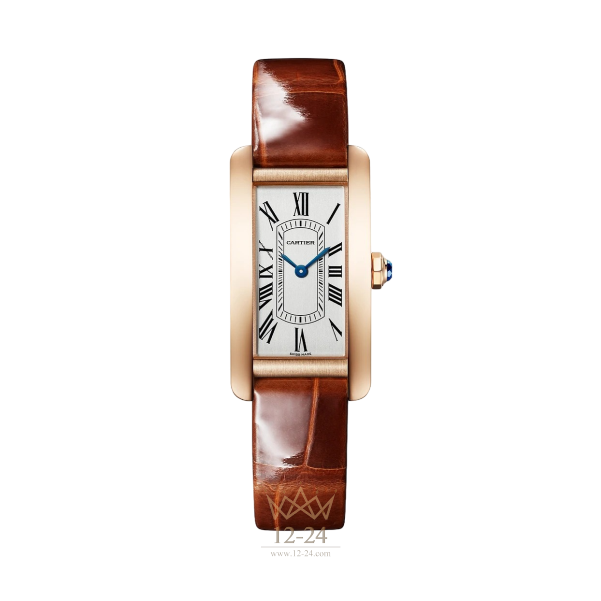 Cartier Tank Watch Wgta0133 35 Mm Pink Gold Case Silver Dial 12