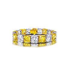 Украшение Graff Emerald Cut Yellow and White Diamond Bracelet GB4181 — main thumb