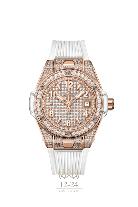 Hublot One Click King Gold White Full Pavé 485.OE.9000.RW.1604