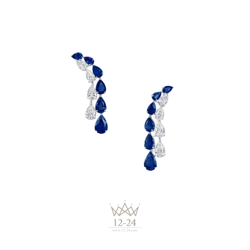 Graff Pear Shape Sapphire and Diamond Earrings RGE1132_GE49741