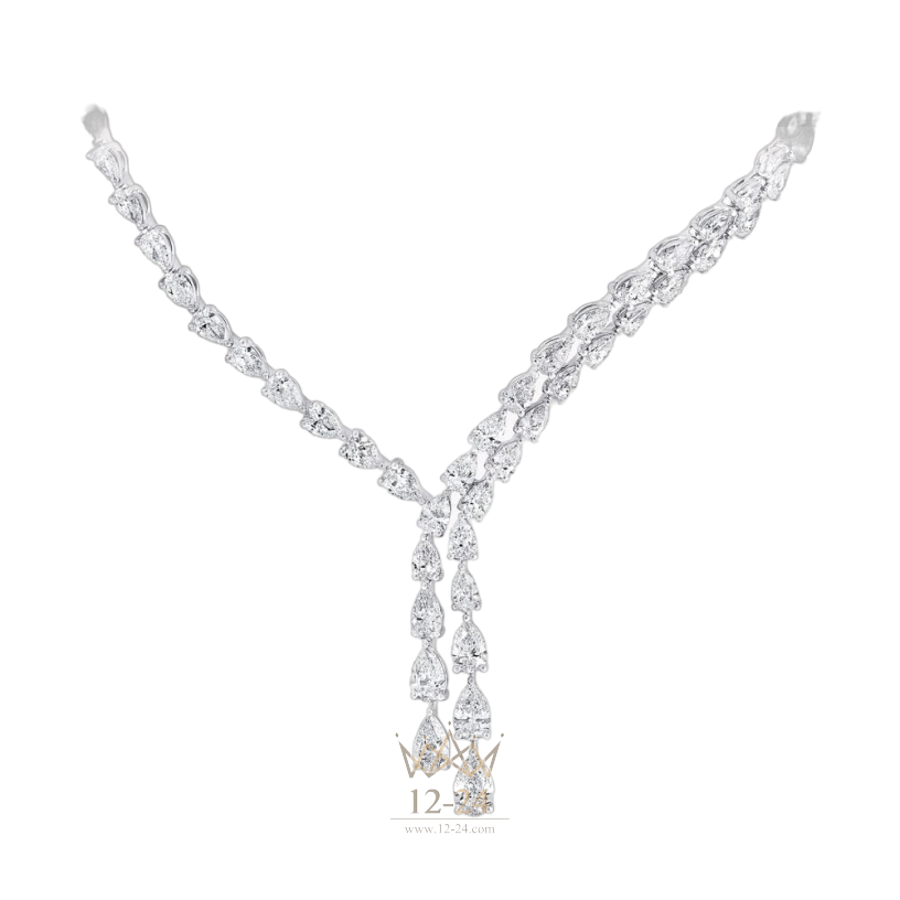 Graff Pear Shape Diamond Cross-over Necklace RGN591_GN10495