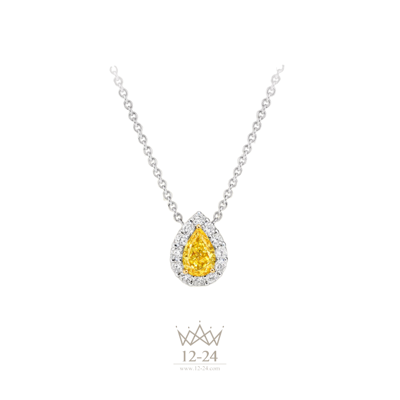 Graff Icon Pear Shape Yellow and White Diamond Pendant RGP678P_RGP678
