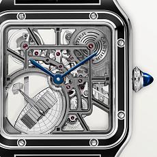 Часы Cartier Cartier Santos de Cartier Santos-Dumont skeleton watch equipped with a micro-rotor Ref. WHSA0044 WHSA0044 — дополнительная миниатюра 1