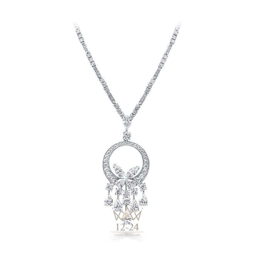 Graff Classic Butterfly Chandelier Necklace Diamond RGN168