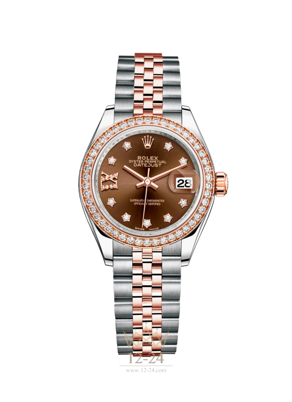 Rolex Lady-Datejust 28 Steel Everose gold and Diamonds 279381rbr-0003