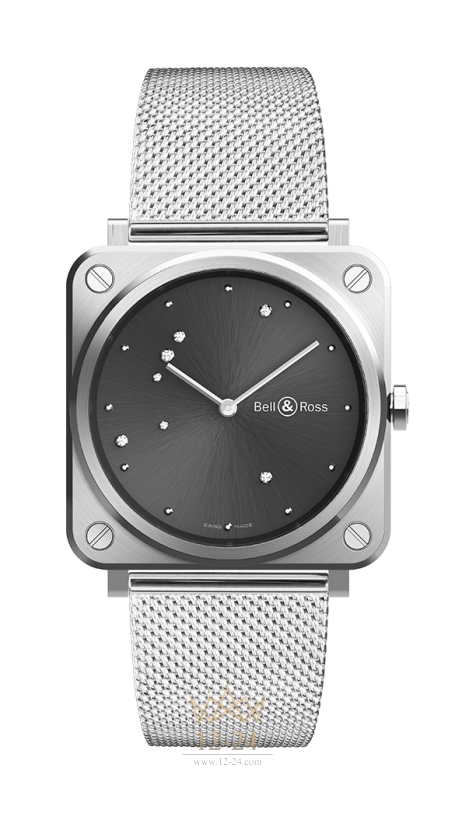 Bell &amp; Ross Br S Grey Diamond Eagle BRS-ERU-ST/SST