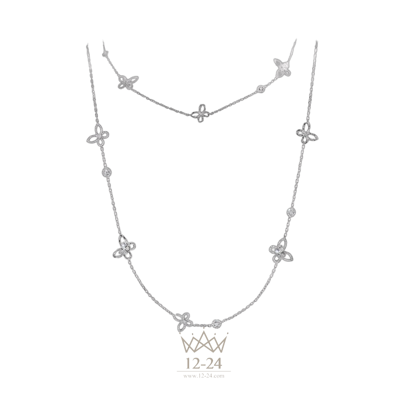 Graff Butterfly Silhouette Diamond Long Necklace RGP749