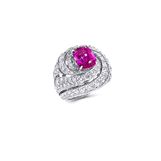 Украшение Graff Swirl Ring Pink Sapphire and Diamond RGR498 — main thumb