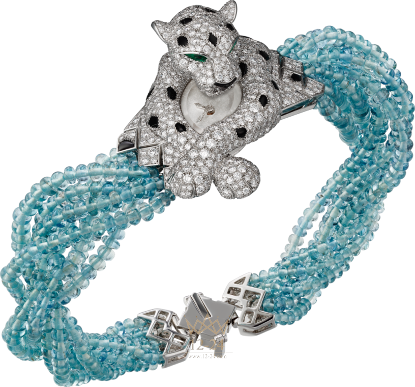 Cartier Visible Time Panthere Gardienne Aigue-marine HPI01144