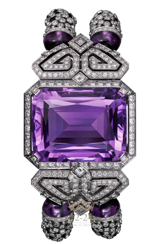 Cartier Clock with a hidden time - Purple HPI00954
