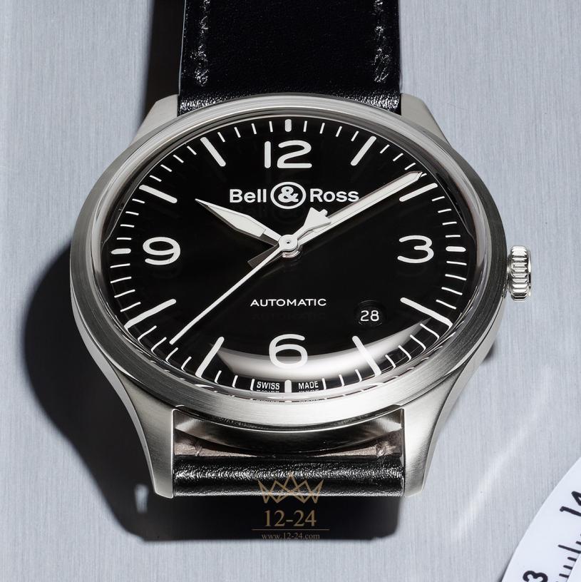 Bell &amp; Ross BRV1-92 BLACK STEEL BRV192-BL-ST/SCA