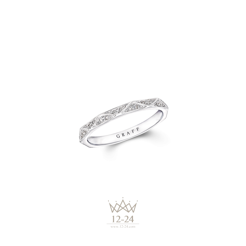 Graff Signature Pave Wedding Band White Gold RGR449