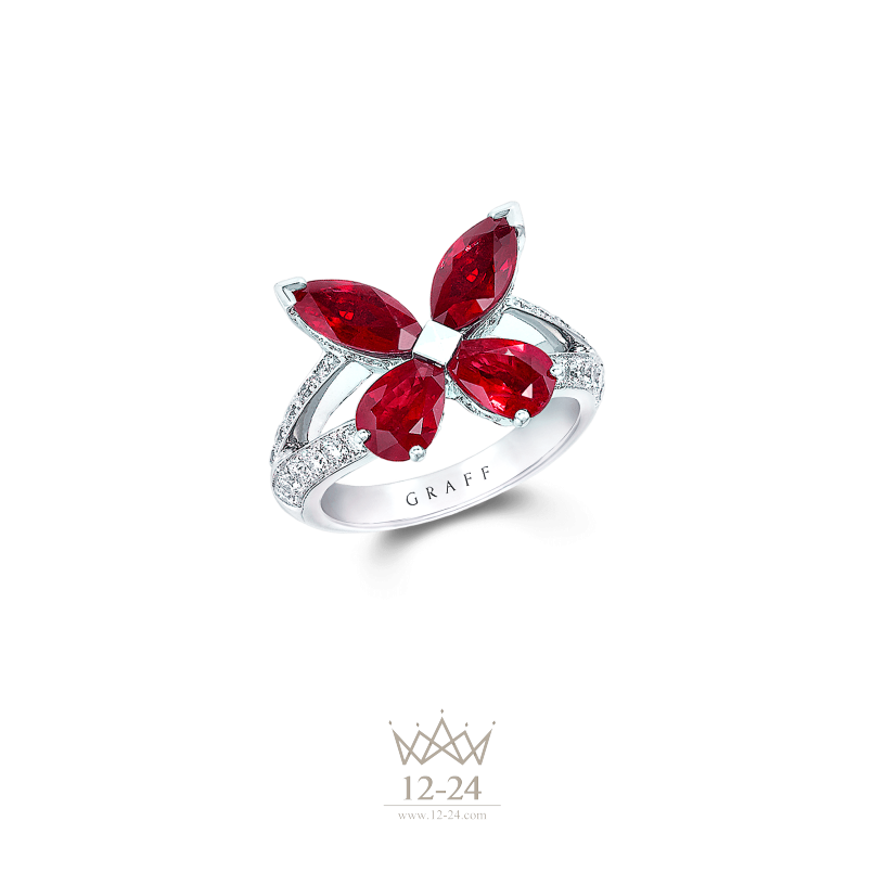 Graff Classic Butterfly Ring Ruby and Diamond RGR229