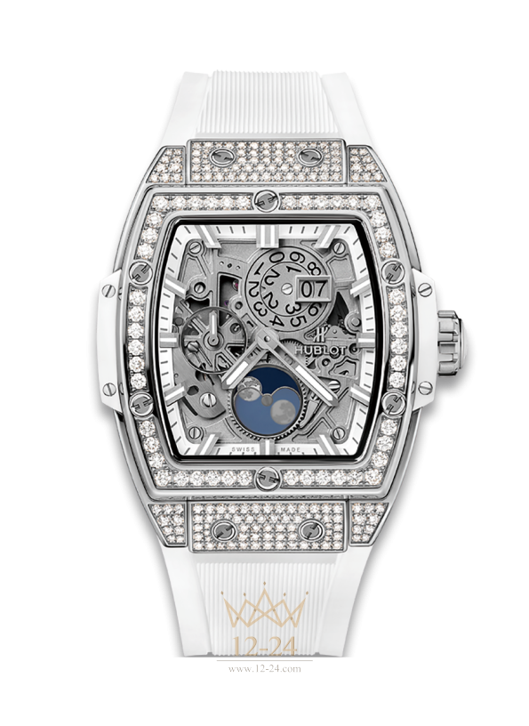 Hublot Moonphase Titanium White Pave 647.NE.2070.RW.1604