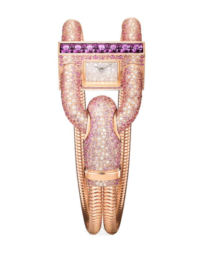 Van Cleef Cadenas Pavée Saphirs Roses Gold Bracelet VCARO4JZ00