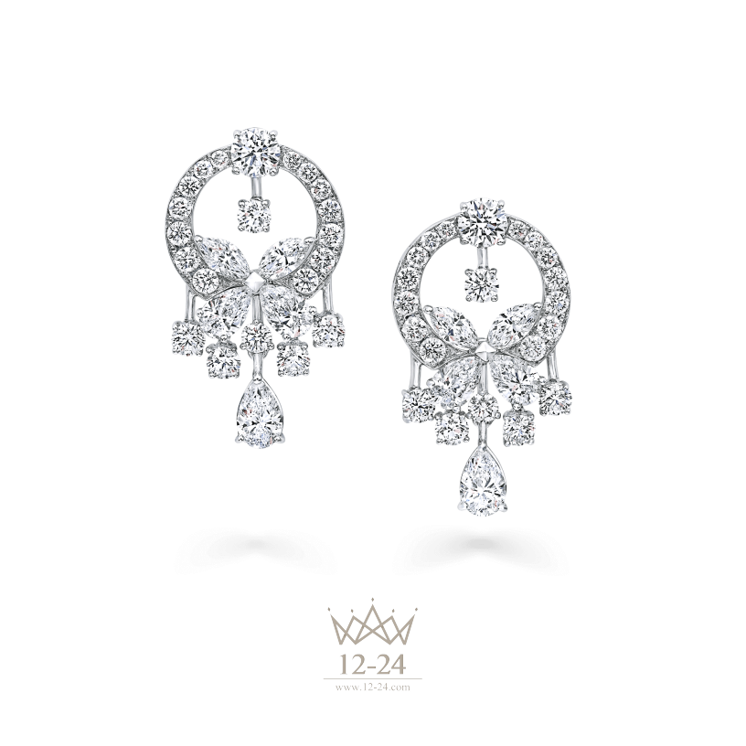 Graff Classic Butterfly Small Earrings Diamond RGE596