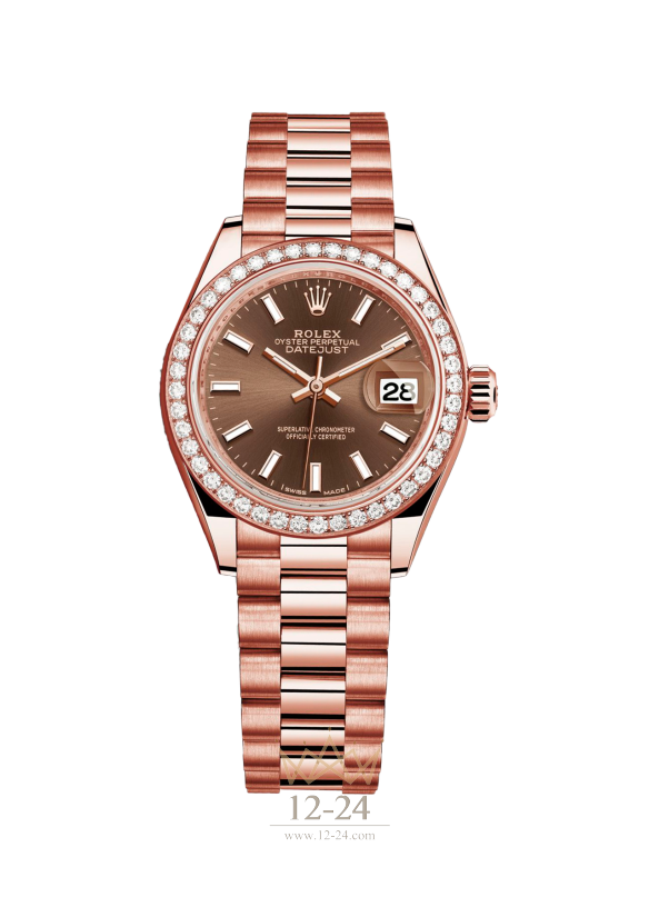 Rolex Lady-Datejust 28 Everose gold and Diamonds 279135rbr-0005