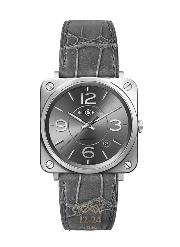 Bell &amp; Ross BR S OFFICER RUTHENIUM BRS92-RU-ST/SCR