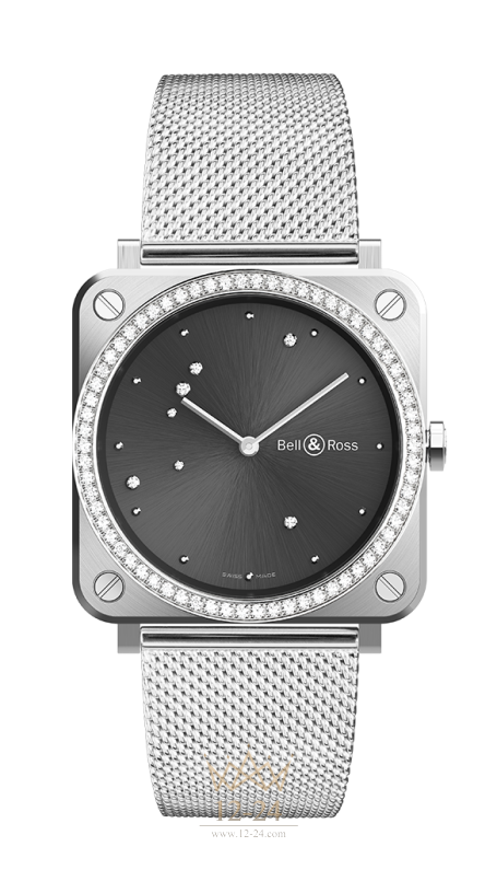 Bell &amp; Ross Br S Grey Diamond Eagle Diamonds BRS-ERU-ST-LGD/SST