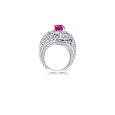 Украшение Graff Swirl Ring Pink Sapphire and Diamond RGR498 — дополнительная миниатюра 3