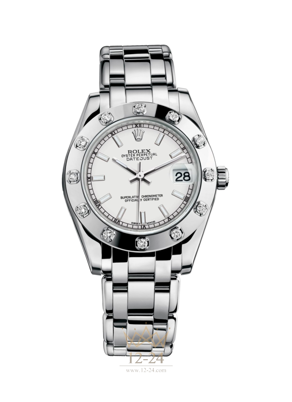 Rolex 34 мм White Gold and Diamonds 81319-0045