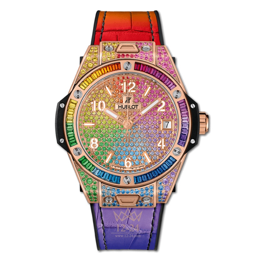 Hublot One Click Rainbow King Gold 39mm 465.OX.9910.LR.0999