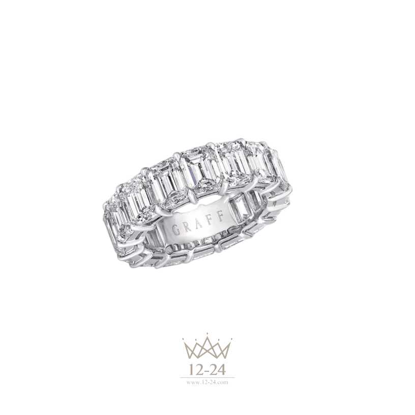 Graff Emerald Cut Diamond Wedding Band RGET040