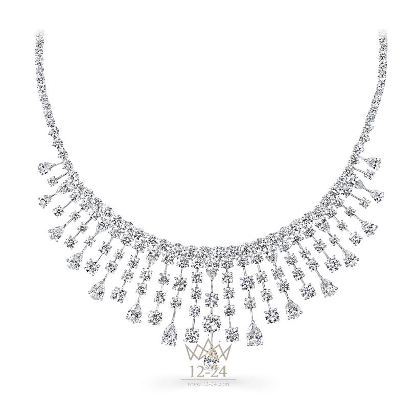 Graff Multi-Shape Fringe Necklace Diamond RGN226