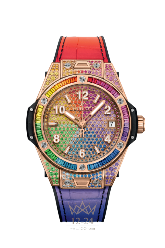 Hublot One Click Rainbow King Gold 465.OX.9900.LR.0999