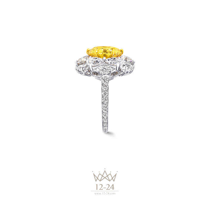 Graff Yellow and White Diamond Ring GR41429