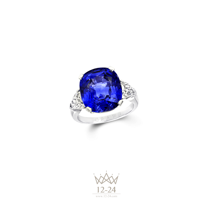 Graff Cushion Cut Ring Sapphire CPSS
