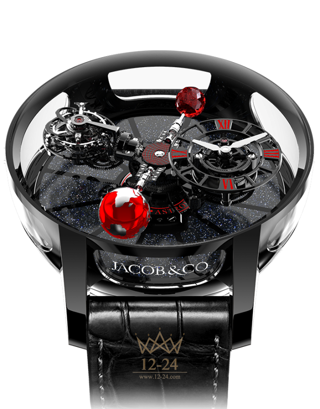 Jacob &amp; Co Astronomia Tourbillon Black Ceramic Black Red Movement AT100.95.KR.SD.B