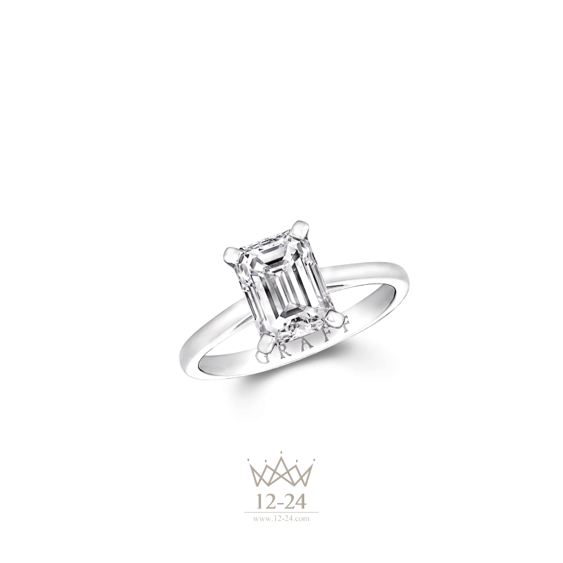 Graff Paragon Emerald Cut Diamond Engagement Ring ES01ALL
