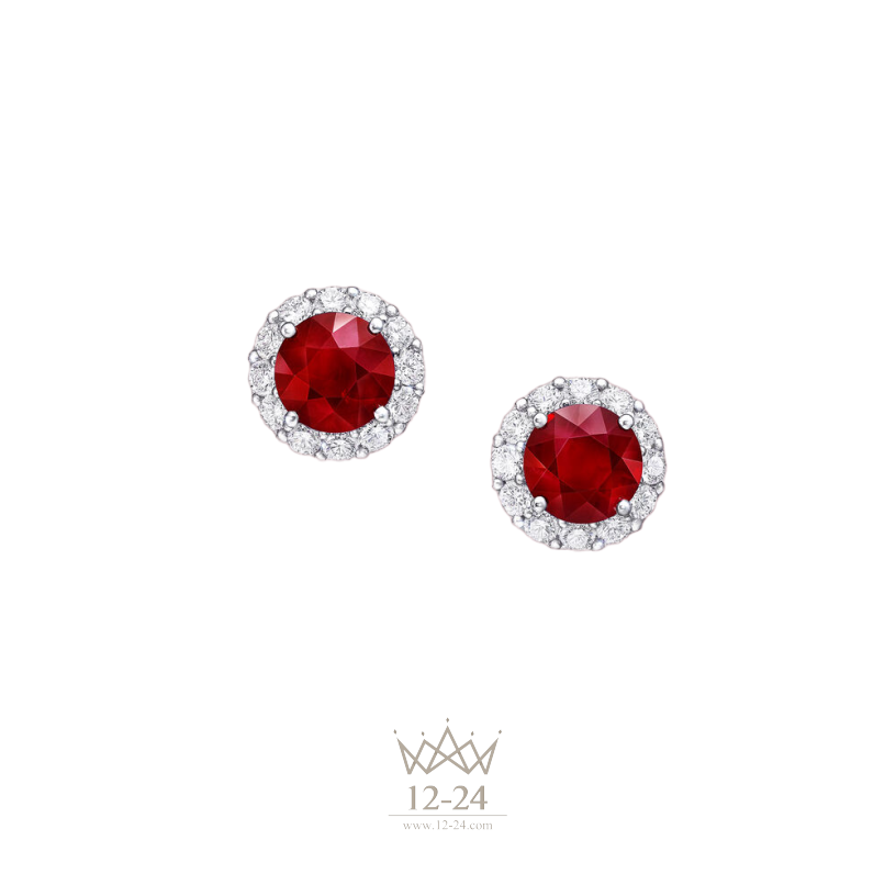 Graff Icon Round Ruby and Diamond Stud Earrings RGE1552RR_RGE1552_GE53305
